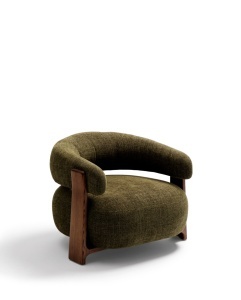 Fotoliu verde din textil Granite Chenille Kave Home