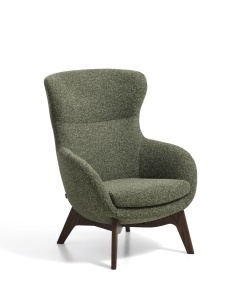 Fotoliu verde muschi din textil Adiran Chenille Kave Home