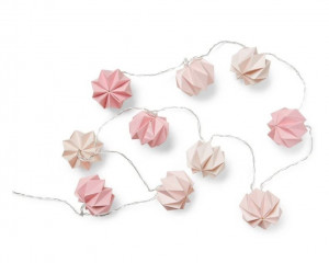 Ghirlanda luminoasa din hartie cu 10 LED-uri Origami Mix Rose Cam Cam
