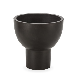 Ghiveci din ciment negru 40 cm Bruce Thai Natura