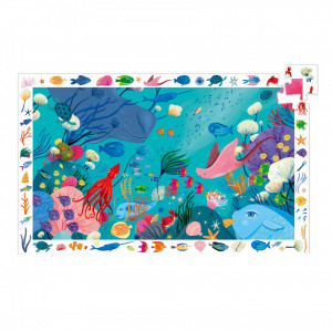 Joc tip puzzle multicolor din carton Aquatic Djeco