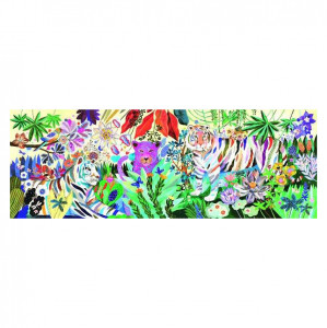 Joc tip puzzle multicolor din carton Rainbow Tigers Djeco