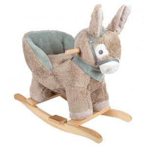 Jucarie balansoar din textil si lemn Rocking Donkey Small Foot