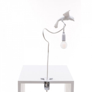 Lampa birou alba din fibre naturale 100 cm Sparrow Cruising Seletti