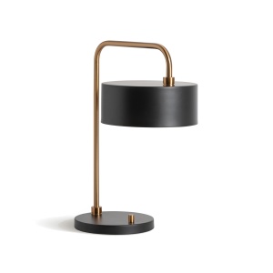 Lampa birou neagra/aurie din metal 50 cm Lumos Vical Home