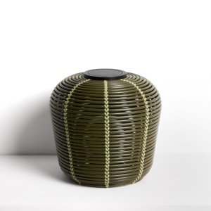 Lampa solara pentru exterior verde din metal 32 cm Garoina Kave Home