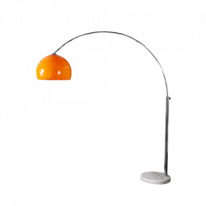 Lampadar ajustabil portocaliu din marmura si plastic 175-205 cm Big Bow Invicta Interior