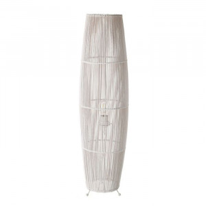 Lampadar alb din bambus si fier 88 cm Chapman Unimasa