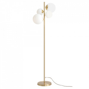 Lampadar maro alama/alb din metal cu 4 becuri 161 cm Bloom Quiet Object
