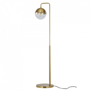 Lampadar maro alama din sticla si fier 143 cm Globular Be Pure Home