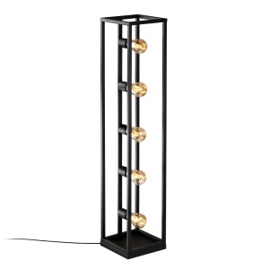 Lampadar negru din metal cu 5 becuri 102 cm Kafes The Home Collection