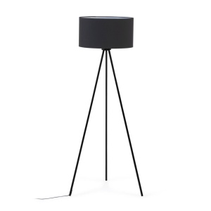 Lampadar negru din textil 160 cm Ikia Kave Home