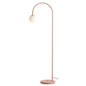 Lampadar rosu corai/alb din metal 157 cm Unas Quiet Object