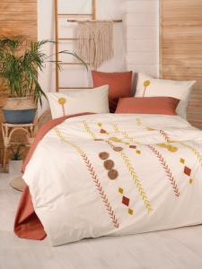 Lenjerie pat rosie din bumbac Amaris Double The Home Collection