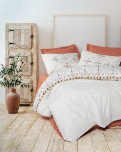 Lenjerie pat rosie din bumbac Milis Double The Home Collection