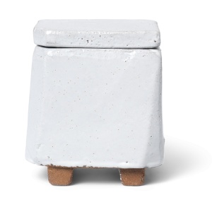 Lumanare parfumata alba din ceramica 11 cm Kurinu Ferm Living