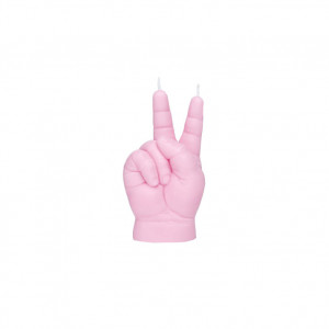 Lumanare roz din ceara 11 cm Baby Peace Hand CandleHand
