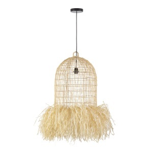Lustra alba din fibre naturale John Thai Natura