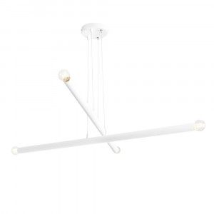 Lustra alba din metal cu 4 becuri Tubo Quiet Object