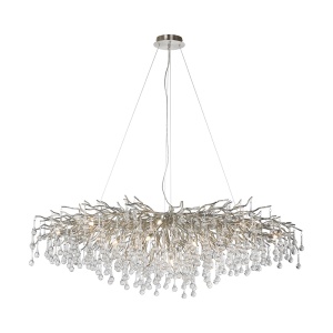 Lustra argintie din metal cu 15 becuri Iicicle Zuma Line