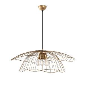Lustra aurie din metal cu 3 becuri Mantar XL The Home Collection