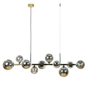 Lustra aurie/neagra din metal cu 10 becuri Serenity Zuma Line