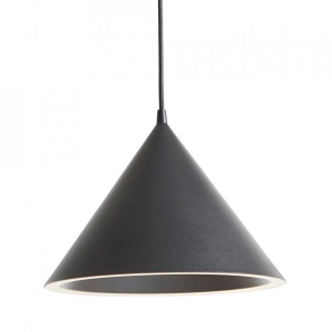 Lustra cu LED din metal negru Annular Woud