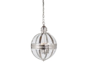 Lustra din metal argintiu cu 3 becuri Chloe Richmond Interiors