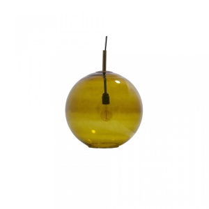 Lustra din sticla galben/transparenta Bold Woood