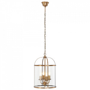 Lustra maro alama din sticla cu 4 becuri Pimpernel Venice Steinhauer