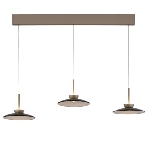 Lustra maro bronz din sticla cu 6 LED-uri Pure Moon Zuma Line