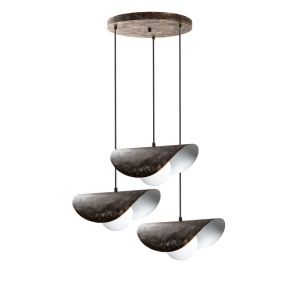 Lustra maro din metal cu 3 becuri Vatoz The Home Collection