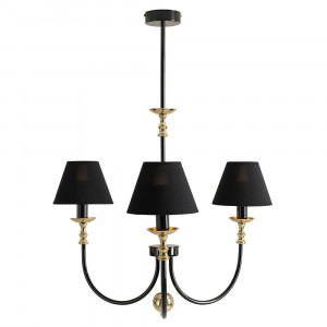Lustra neagra din textil cu 3 becuri Roma Quiet Object
