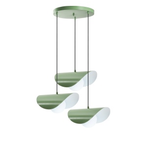 Lustra verde menta din metal cu 3 becuri Vatoz The Home Collection