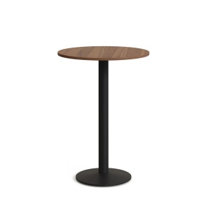 Masa bar exterior maro inchis/neagra din metal 60 cm Esilda Kave Home
