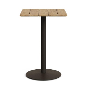 Masa bar exterior maro/verde din lemn 70x70 cm Esilda Kave Home