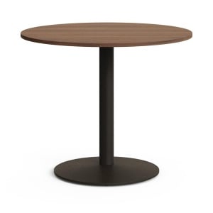 Masa bistro exterior maro inchis/verde din metal 90 cm Esilda Kave Home
