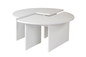Masa de cafea alba 90 cm Moira Natural The Home Collection