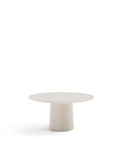 Masa de cafea alba din ciment 85 cm Albanella Kave Home
