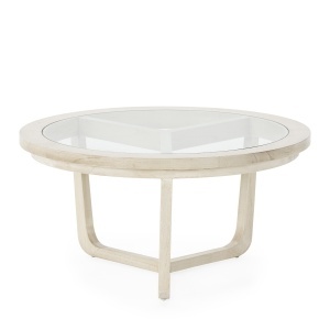 Masa de cafea alba din lemn 80 cm Aspen Veiled Thai Natura