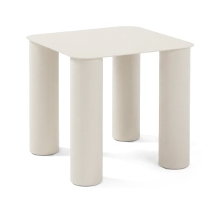 Masa de cafea din metal bej 45x45 cm Liv Quiet Object
