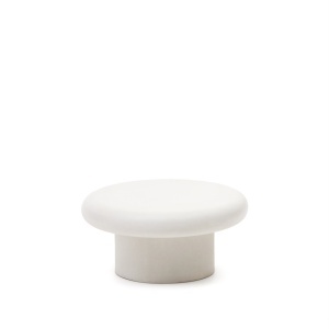 Masa de cafea exterior alba din ciment 66 cm Addaia Kave Home