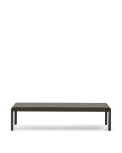 Masa de cafea exterior verde din metal 63x145 cm Sorells Kave Home