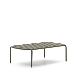 Masa de cafea exterior verde din metal 65x113 cm Joncols Kave Home