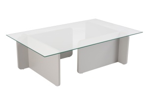 Masa de cafea gri din sticla 65x105 cm Flavio The Home Collection
