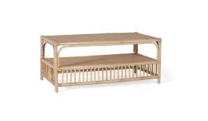 Masa de cafea maro deschis din ratan 55x110 cm Mecof Giner y Colomer