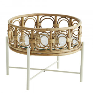 Masa de cafea maro din bambus 49 cm Alla Madam Stoltz