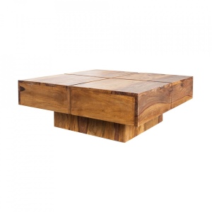 Masa de cafea maro din lemn 70x70 cm Bolt The Home Collection