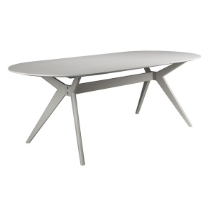 Masa dining bej din lemn 95x220 cm Zeme Quiet Object