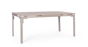 Masa dining extensibila exterior grej din metal 90x180(240) cm Sarita Bizzotto